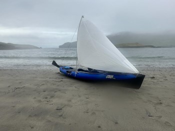 Neris Genaker fleximast sail rig - kayak sailing